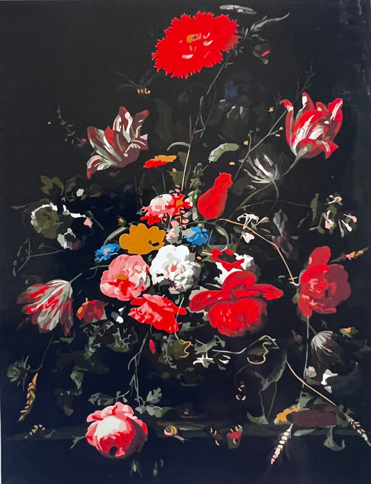 Bright Bouquet with Black Background