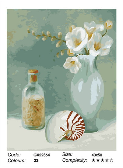Still Life with Shell and Bottle