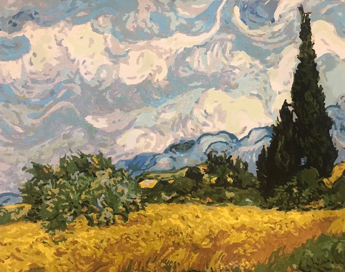 Wheatfields with Cypresses