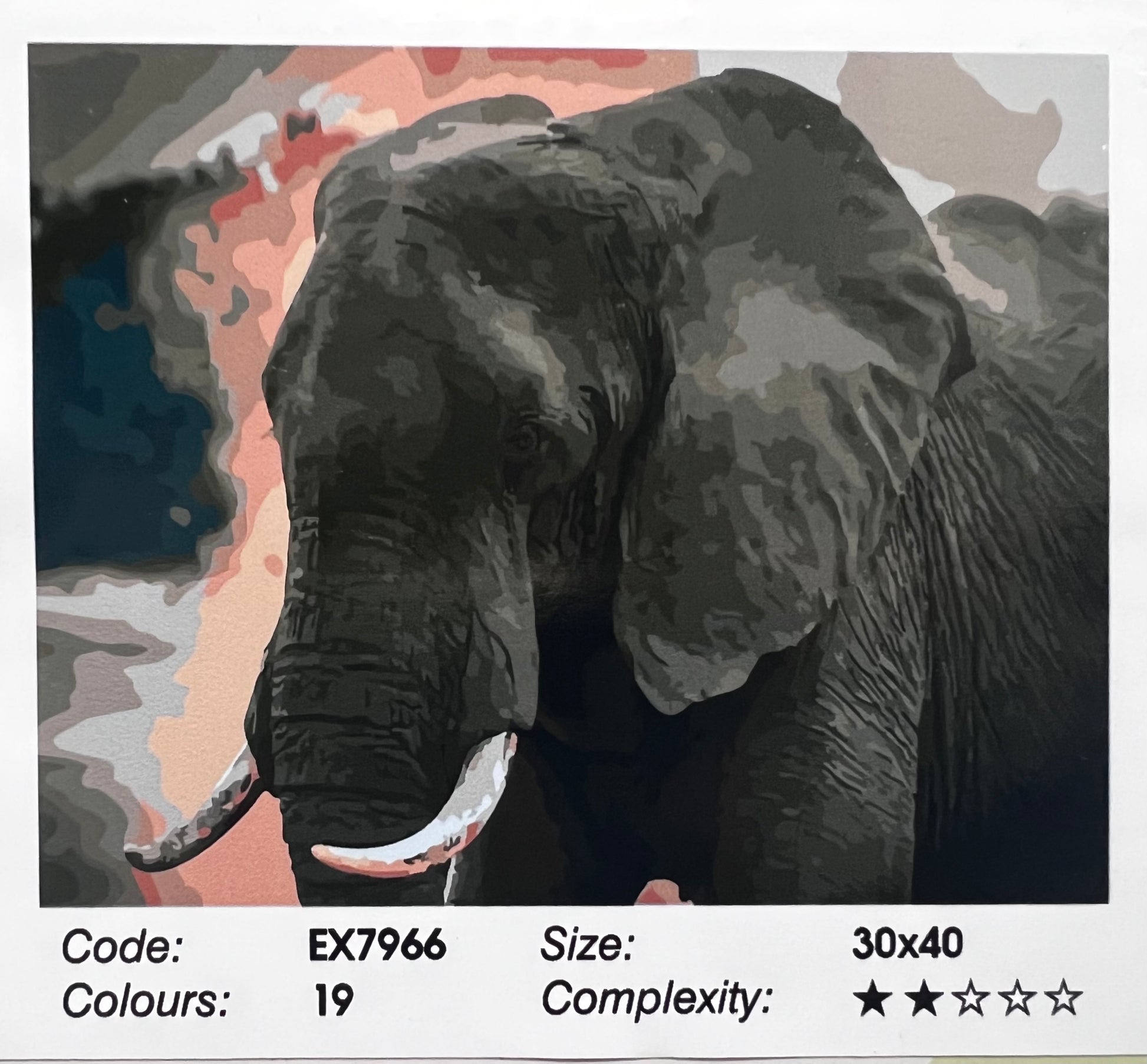 Elephant Paint By Numbers