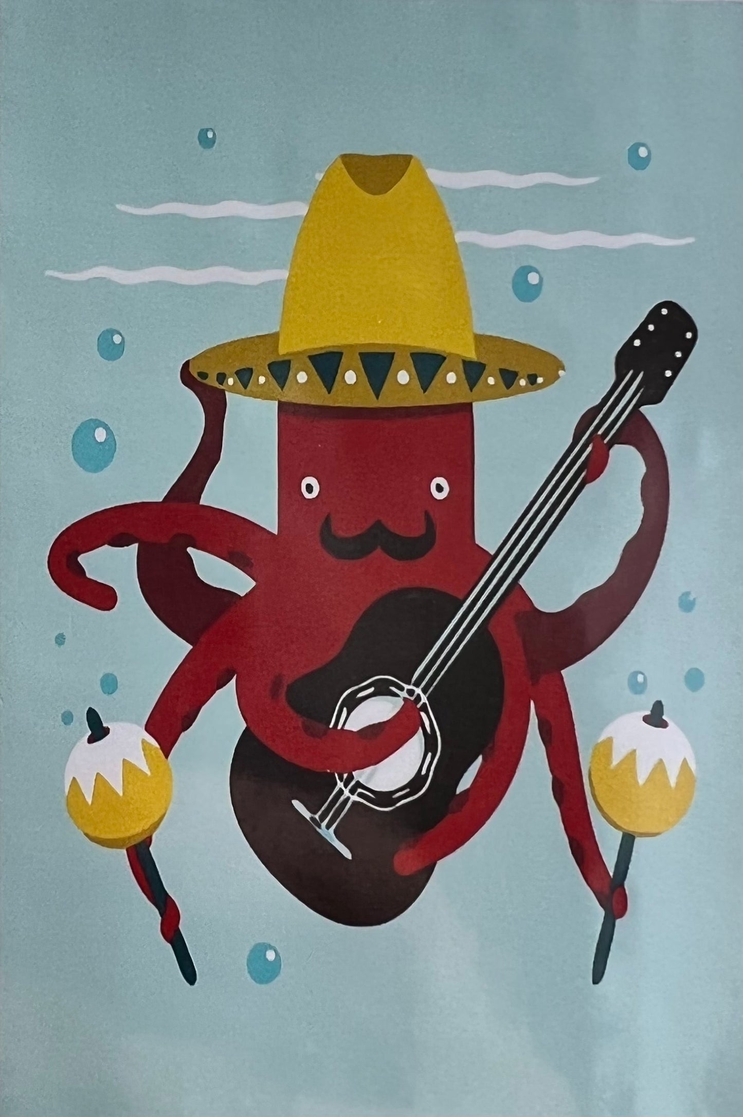 Guitar playing Octupus