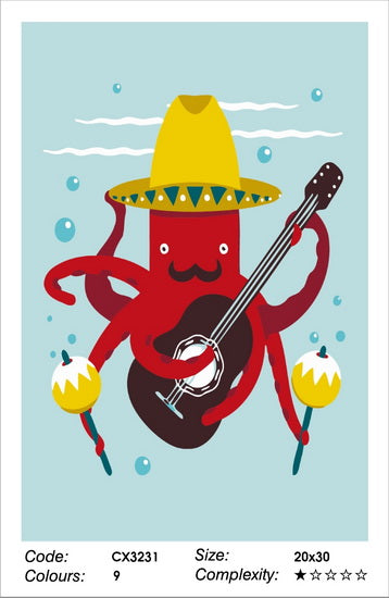 Guitar playing Octupus