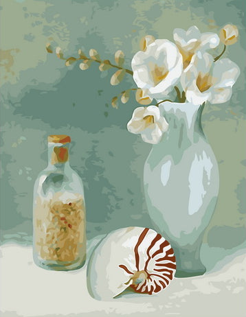 Still Life with Shell and Bottle